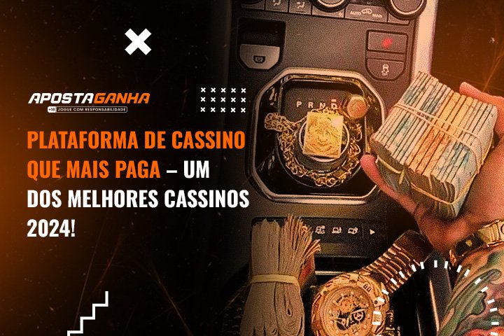 cassino, exibindo luxo e riqueza por meio da representação do interior de um carro sofisticado, um relógio dourado e maços de dinheiro para atrair potenciais jogadores.