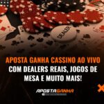 Anúncio de vitória em jogo de cassino online com fichas e dinheiro